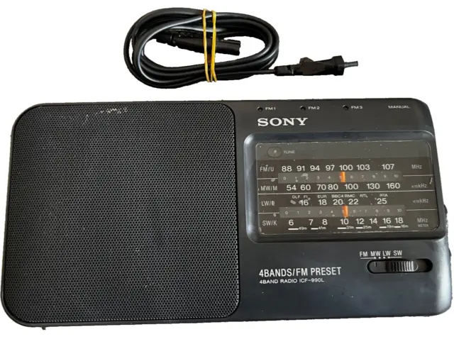 Sony ICF-990L - 4Band Radio FM MW LW SW Tragbares Radio Retro - guter Zustand
