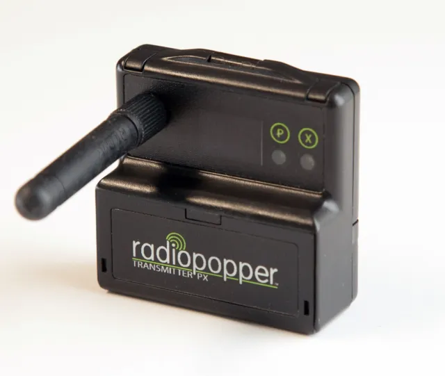 Transmisor Radiopopper PX con antena y caja original para control remoto de flash