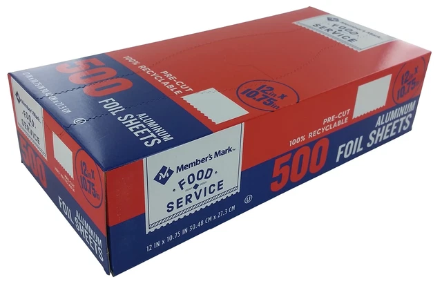Member's Mark Foil Sheets 12" x 10.75" - 500 Count