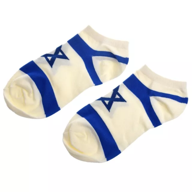 Paar Stilvoll Stern Israel Flagge Muster Socken Fuer Maenner W1P79010