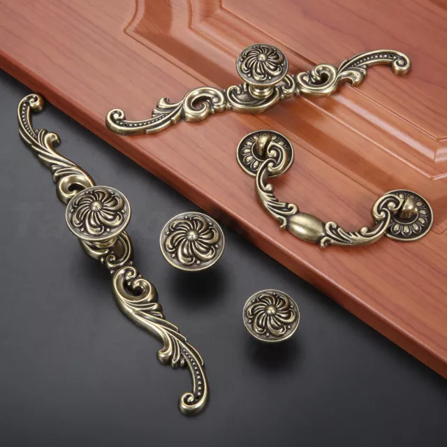 Antique Bronze Pull Handle Door Kitchen Cabinet Wardrobe Drawer Knob Furniture