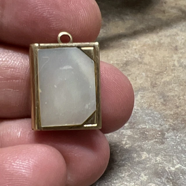 Vintage 1940s Ladifair Mother Of Pearl 12k Gold-filled Book Locket Vintage 1940s Ladifair Mother Of Pearl 12k Gold-filled Book Locket