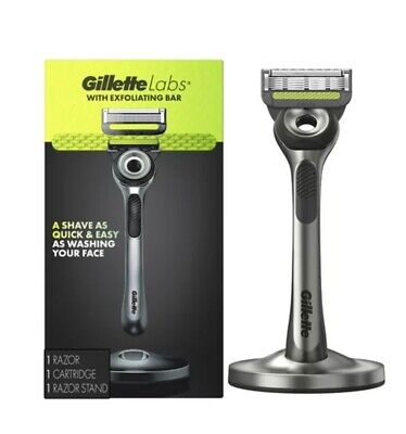 Gillette Labs con afeitadora de barra exfoliante (1 afeitadora, 1 soporte de afeitadora + 1 cartucho)