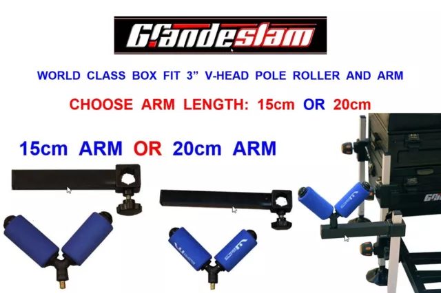GRANDESLAM WORLD CLASS Seat Box V Head Pole Roller Arm Carp Fishing Rod  Rest £14.99 - PicClick UK
