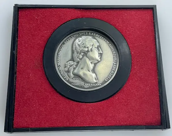 US MINT AMERICAS FIRST MEDALS WASHINGTON BEFORE BOSTON 38MM Pewter
