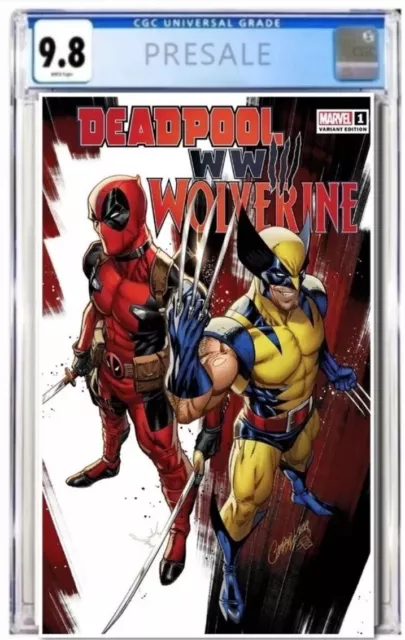 Deadpool Wolverine WWIII #1 CGC 9.8 PRESALE J Scott Campbell Variant Edition