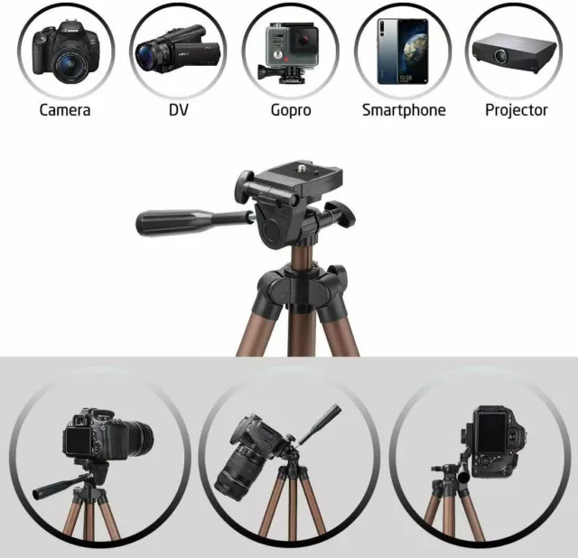 210cm Trépied Caméra Lumière Action Cam Webcam Support Titulaire 2m Studio
