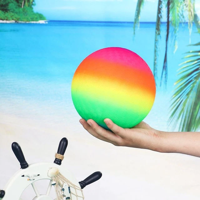 Kickball Rsimbow LARGE FOR KIDS Swimming Pool Rainbow Dodgeball Beach Ball Kickball ...