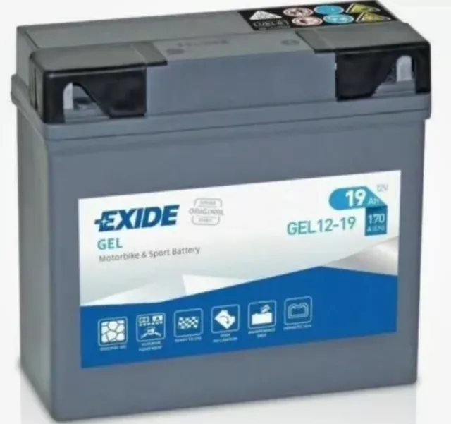 Batteria 12V moto Exide Bike GEL 12-19 Ah –170 A