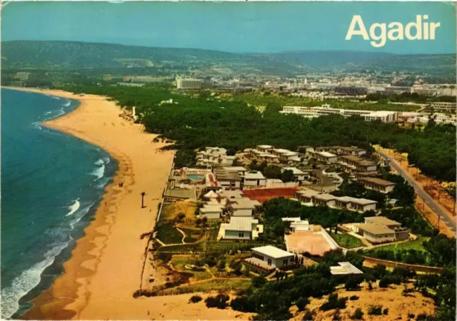 CPM AK Agadir- vue aerienne sur la plage MAROC (880298)