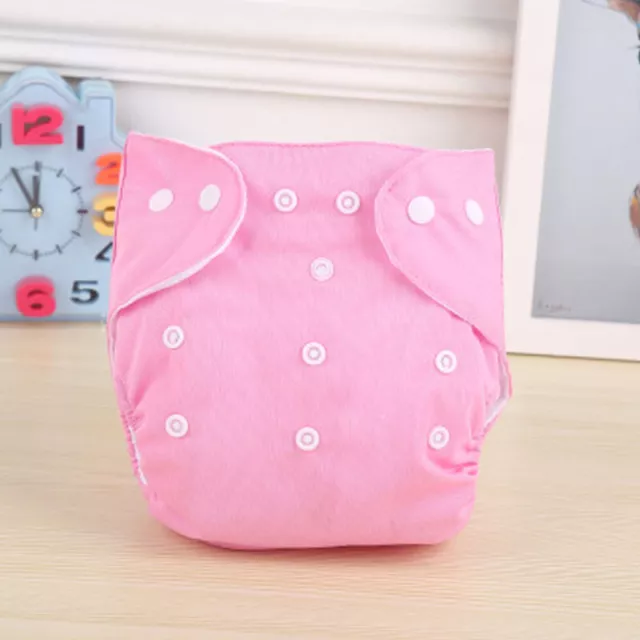 10pcs Baby Washable Cloth Diaper Nappies Adjustable Reusable 5 Diapers+5 INSERTS 3