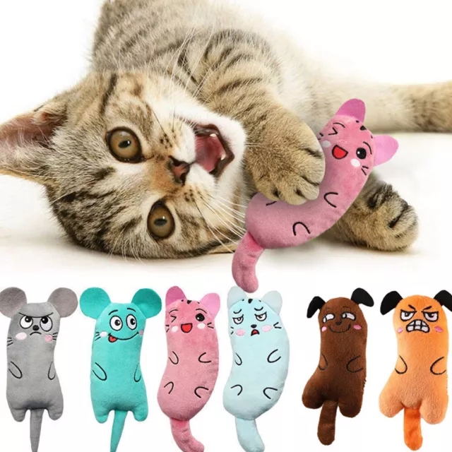 Mascota Gatos Juguete Dientes Rechinar Peluche Relleno Pulgar Almohada Acces <