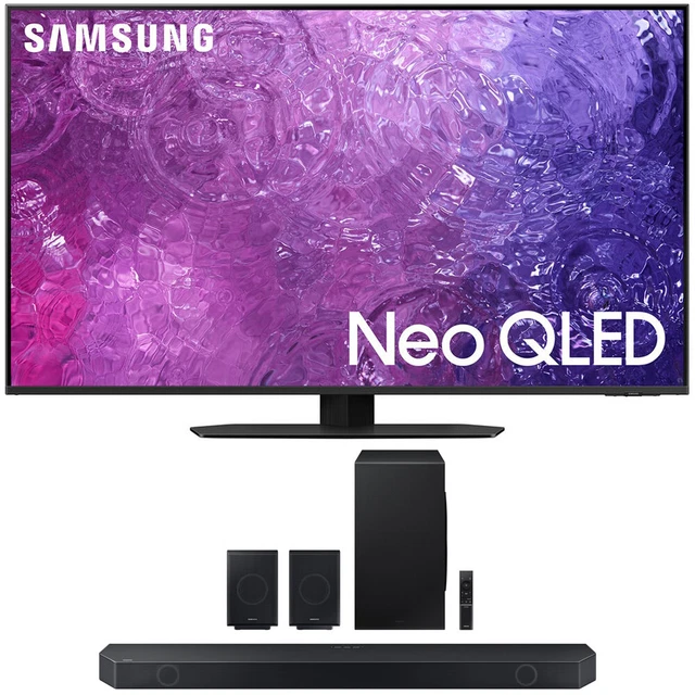 SAMSUNG 55 INCH Neo QLED 4K Smart TV 2023 with Soundbar and Rear