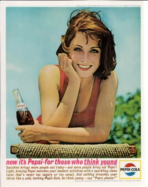 1963 PEPSI COLA Soda Pop Bottle Bathing Suit Vintage Magazine Print Ad