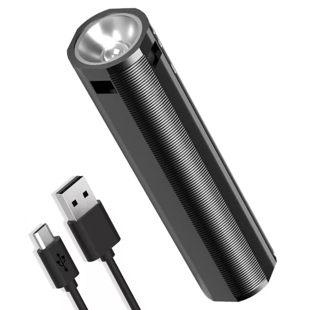 Small Torch Mini LED Tactical Flashlight Bright Waterproof USB Rechargeable Lamp