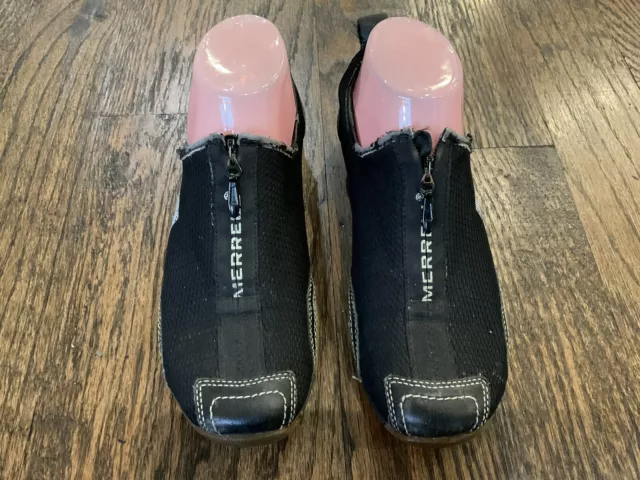 MERRELL BARRADO BLACK Mesh Zip-Up Minimalist Athletic Shoes Women Size ...