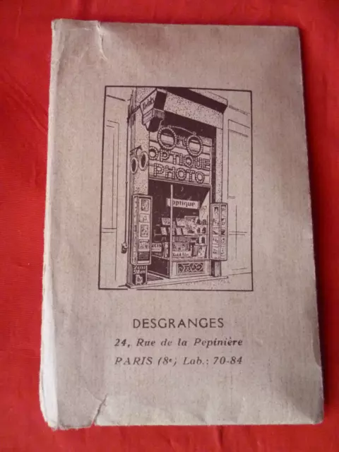 retro-vieux papier étui pour photos-desgranges -24 rue de la pepiniere paris