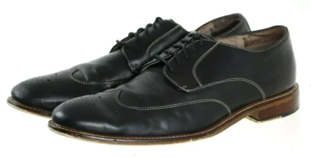 BANANA REPUBLIC MEN'S Wingtip Dress Shoes Size 9.5 Leather Black $45.00 ...