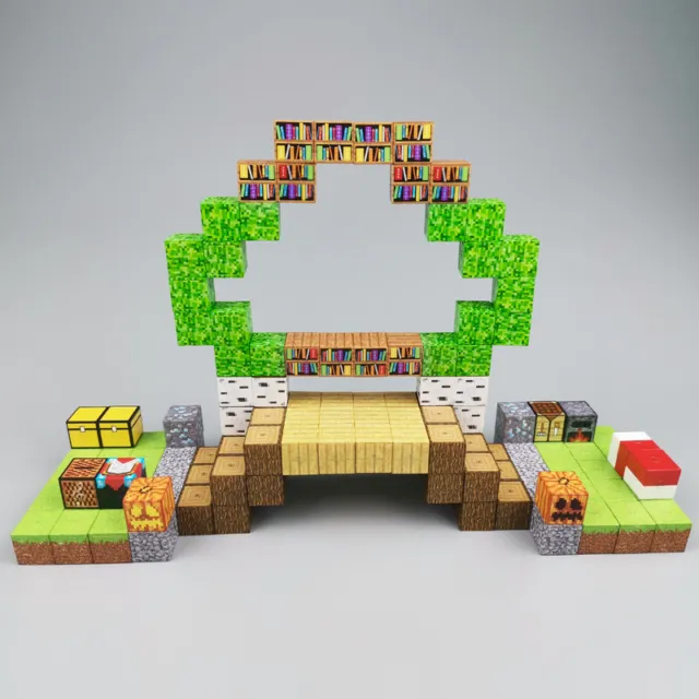 10pcs Minecraft DIY Magnetic Cube Bausteine Minifiguren Baseplate Geschenk DE