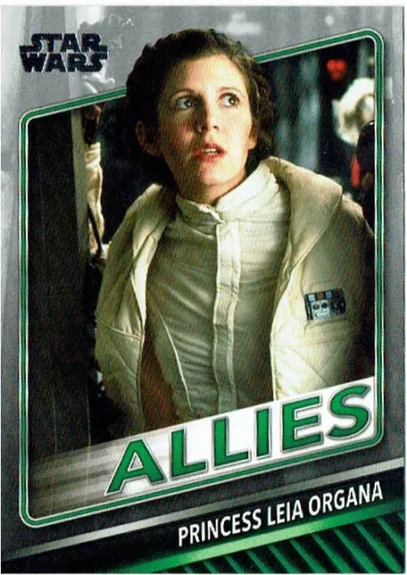 Star Wars Skywalker Saga 2019 Topps Allies Princess Leia Organa Chase Card A-2