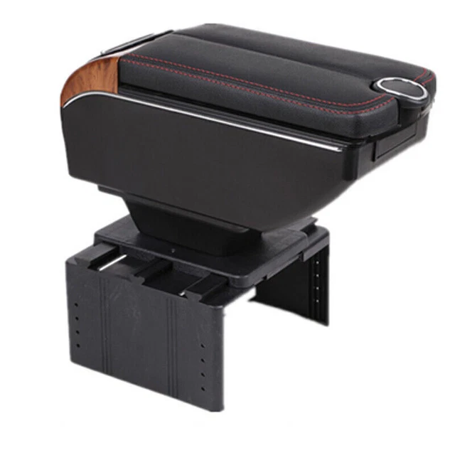 US STOCK 7-USB Ports Car Dual Opening Armrest Box Central Console Cup Holder Kit