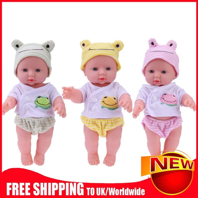 30cm Dress Up Doll Set Soft Elastic PVC 3D Prop Doll Movable Baby Companion Toys
