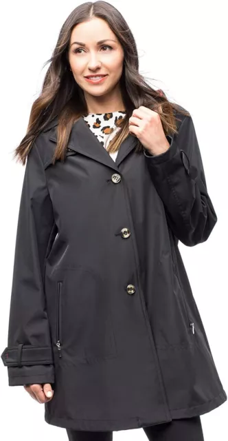 Larry Levine Women's Mid-Length Down Coat with Hood