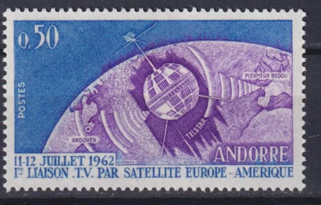 French Andorra 1962 Michel 178 Space MLH*