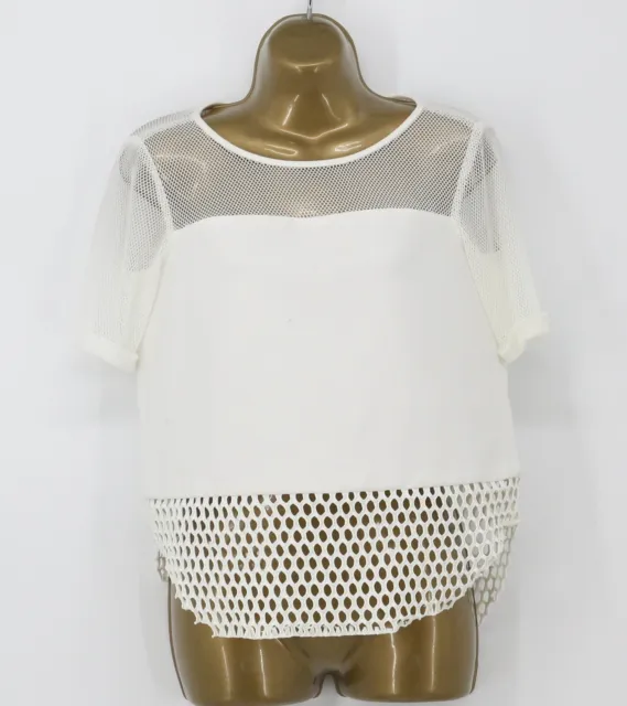 Elizabeth And James Rider Womens White Cropped Top Uk S Rrp £260 Mb