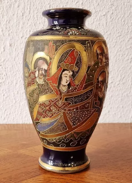 Antike, große Meiji Satsuma Vase - Japan um 1890, Meiji Ära - sehr selten