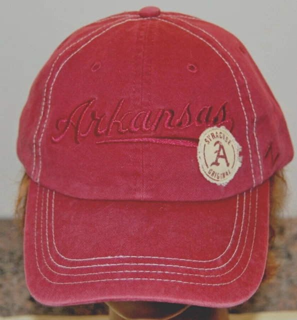 Y2K VTG NEW Zephyr Arkansas Razorback Cap Adjustable Back Syracuse Original