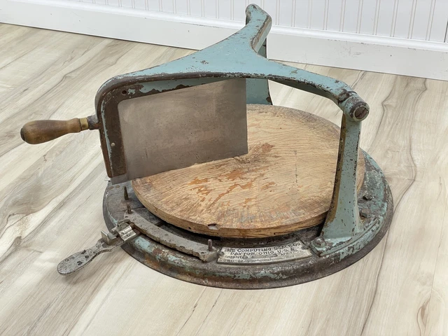 Antique 1902 Computing Scale Co "TEMPLETON" Cheese Wheel Block Cutter Slicer Antique 1902 Computing Scale Co "TEMPLETON" Cheese Wheel Block Cutter Slicer