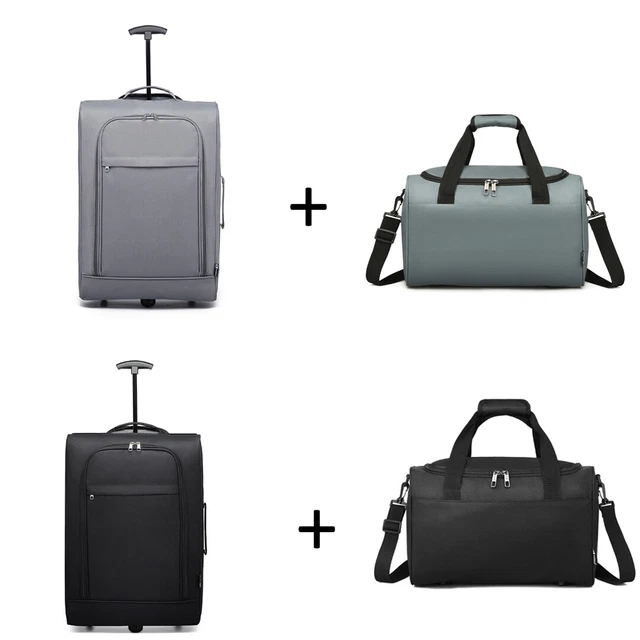 Cabin Hand Luggage Soft Suitcase Trolley Travel Case Duffle Carry on Bag