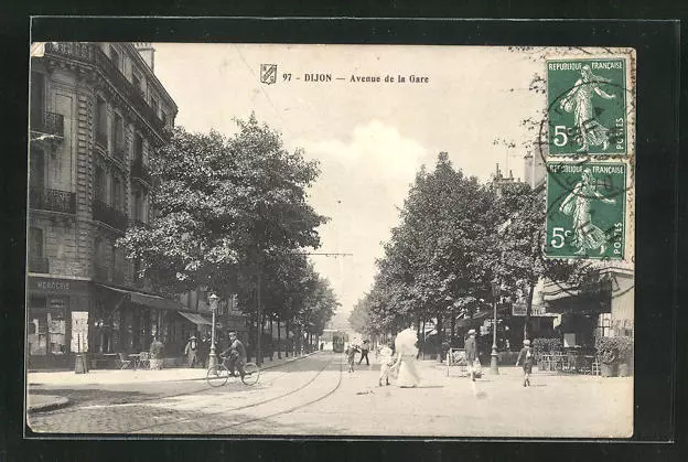 CPA Dijon, Avenue de la Gare 1911