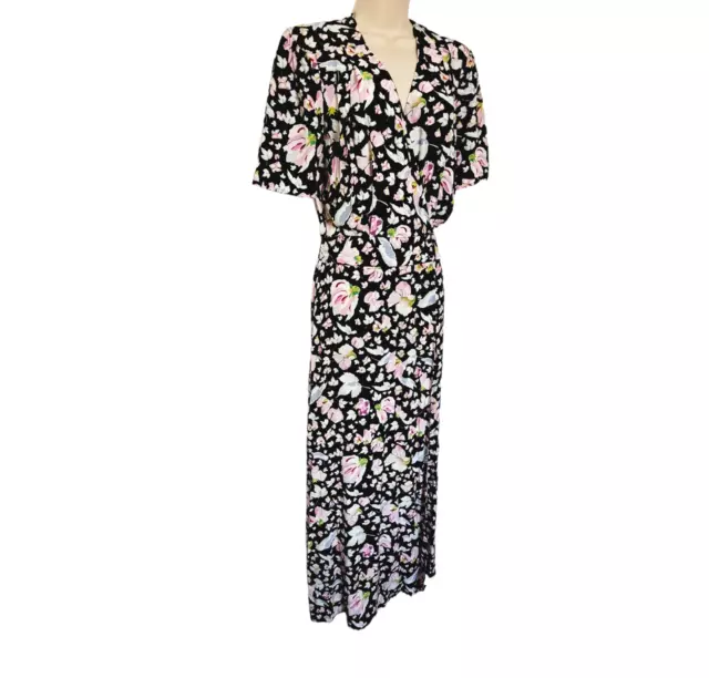 Somerset by Alice Temperley multicoloured floral long maxi dress size 12 UK