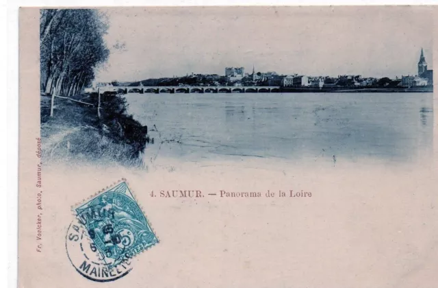 CPA 49 - SAUMUR (Maine et Loire) - 4. Panorama de la Loire - Dos non divisé