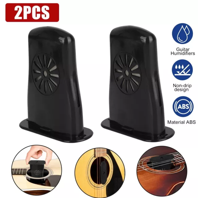 2PCS Acoustic Guitar Humidifier Humidity Prevent Dryness Guitar Board Cracking