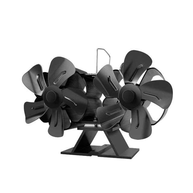 snsok Stove Fan Log Burner Fan Upgrade 10 Blades Heat Powered Eco Fireplace F...