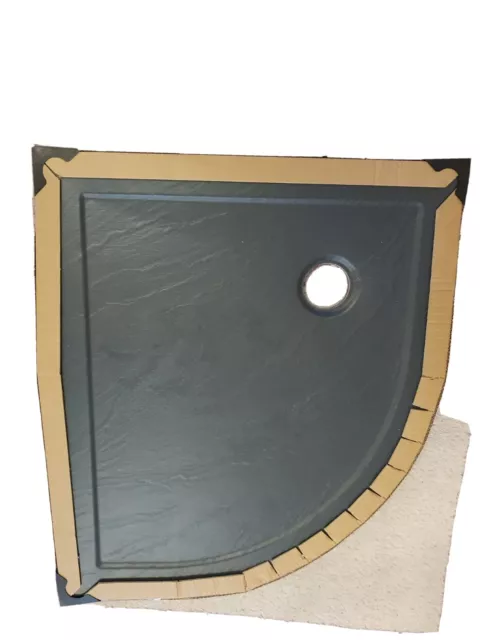 900 x 760 mm antracita efecto pizarra acrílico bandeja izquierda precio de venta sugerido por el fabricante £129