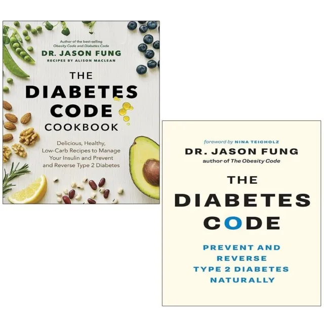 Dr. Jason Fung Collection 2 Books Set Diabetes Code Cookbook NEW