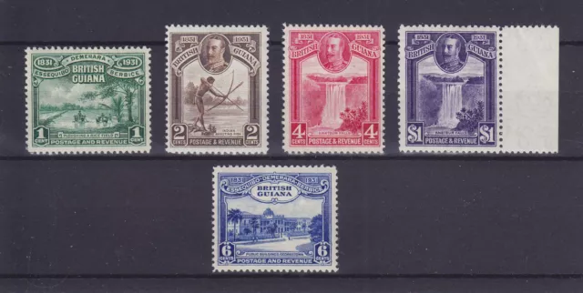 British Guiana 1931, Kgv, Sg 283-287, Complete Set Of 5, Mlh