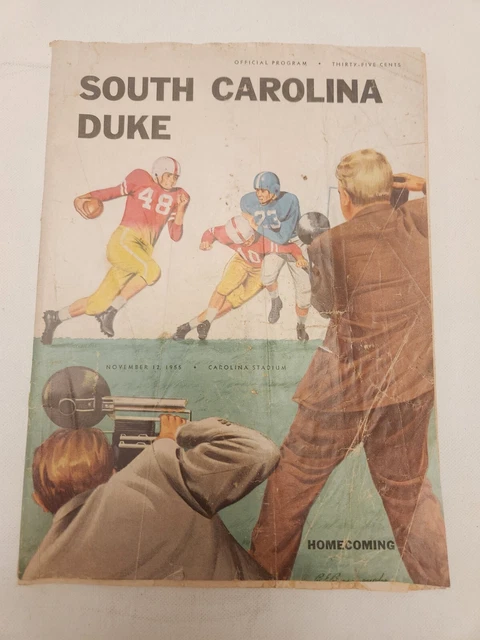 Vintage NCAA Homecoming South Carolina vs Duke Football Program Nov 17th 1955