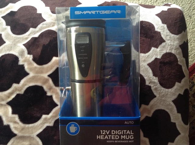 Brand New! SmartGear 12V digital heated mug plug in car great for travel 3