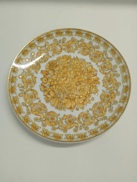 VERSACE Medusa Rhapsody Barocco Flower Print Porcelain Plate 21cm