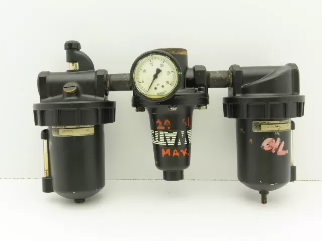 Watts F602-06WJ L606/R119 Air Line Filter Lubricator Regulator 3pc Combo 3/4"