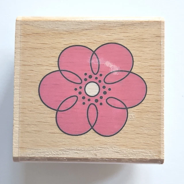 LOOPY FLOWER Studio G Rubber Stamp Garden WM b19