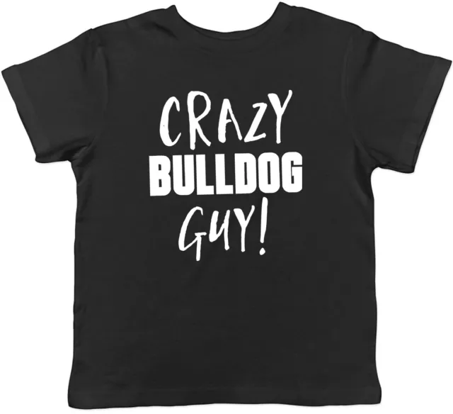 Verrückte Bulldogge Junge Kinder Kinder T-Shirt Jungen Mädchen