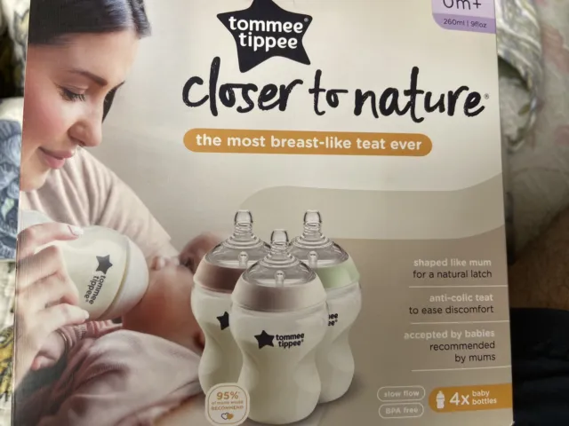 tommee tippee bottles X4 Closer To The Nature. 260ml ea.