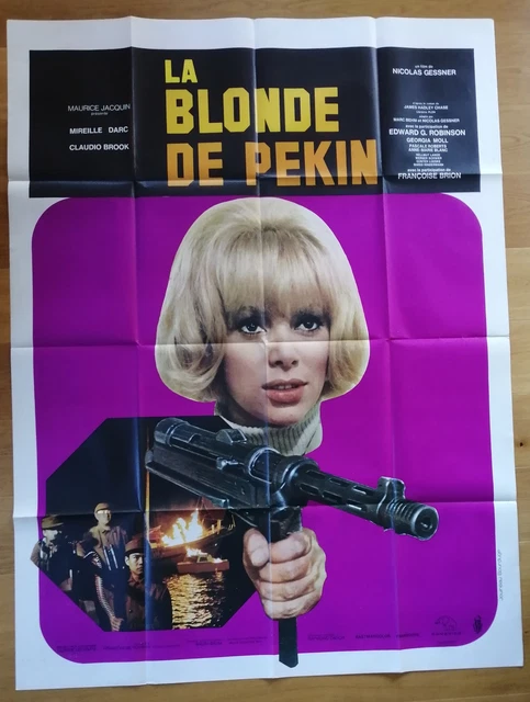 BLONDE DE PEKIN mireille darc affiche cinema originale 160x120 cm '67