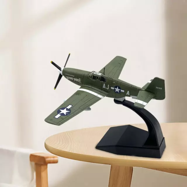 Avion de chasse en alliage 1/72 P51B, jouets miniatures moulés sous pression,